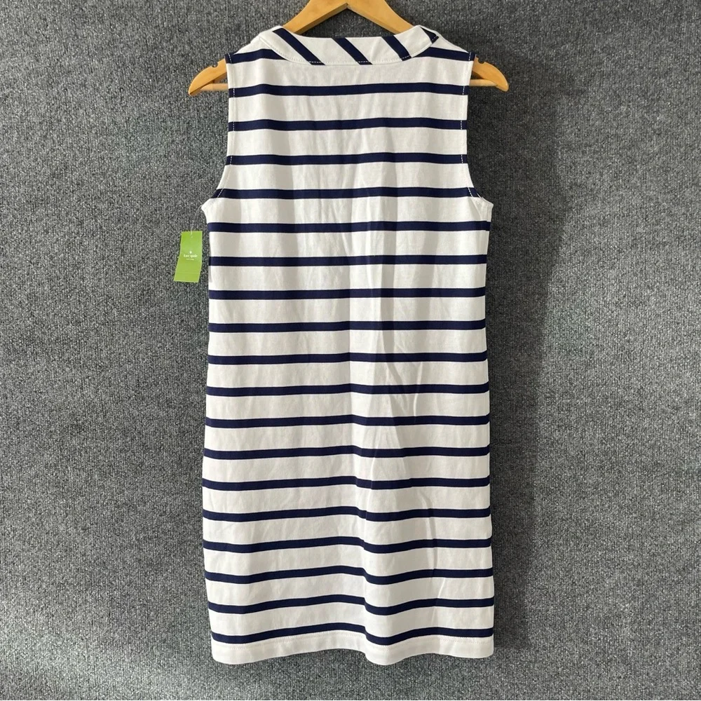 KATE SPADE Womens Tropez Dress Size Medium Blue White Striped Nautical Beach
